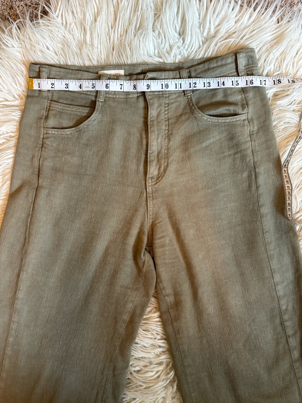 Anthropologie Pilcro The Adi Linen Blend Frayed Hem Pants Size 29 EUC - Picture 7 of 9